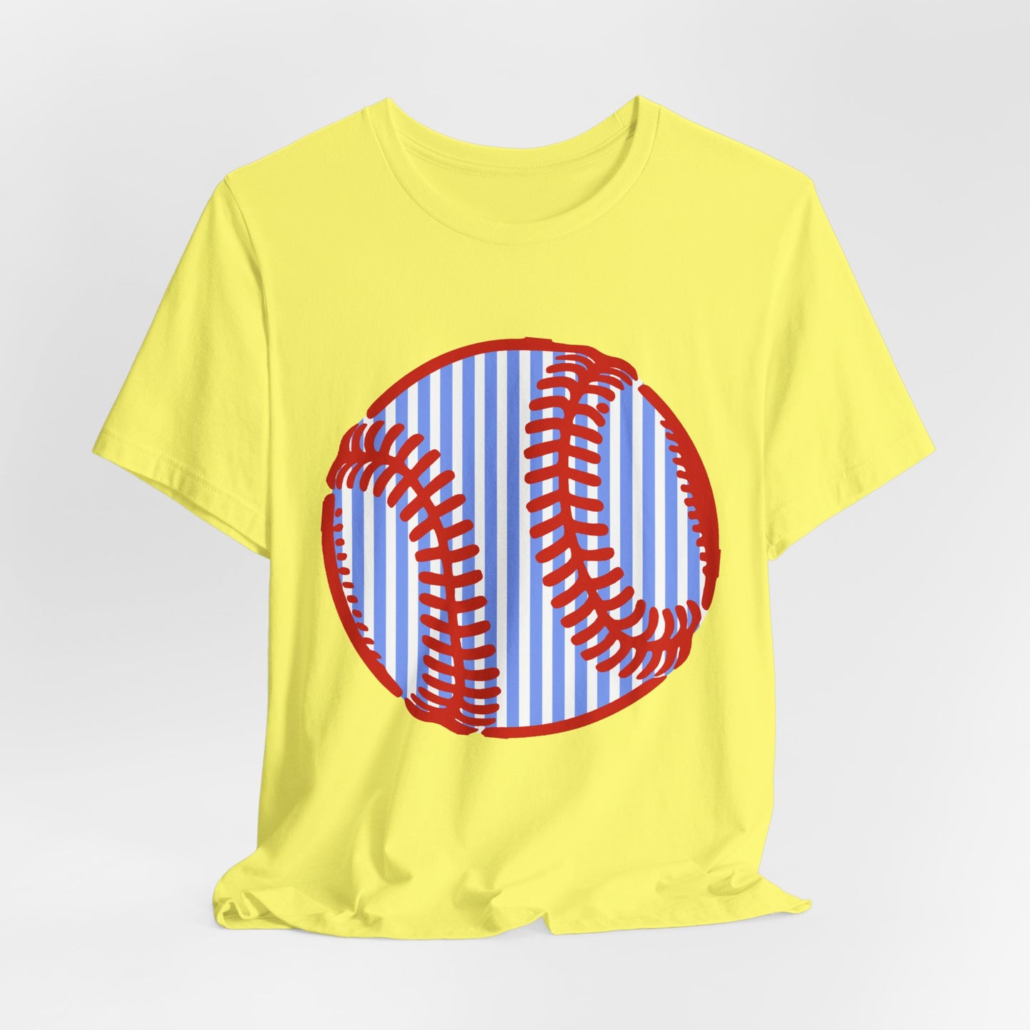 Baseball Stripe Tee — Red Stitch Vintage Baseball Graphic T-Shirt