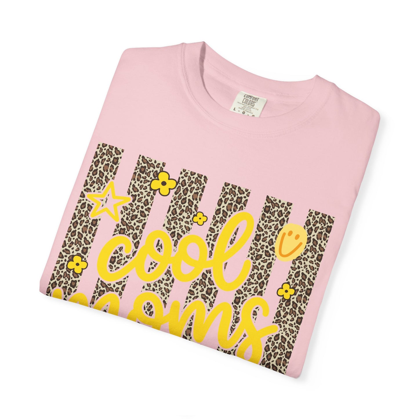 Cool Moms Club T-Shirt — Leopard Stripe Graphic Tee for Stylish Moms