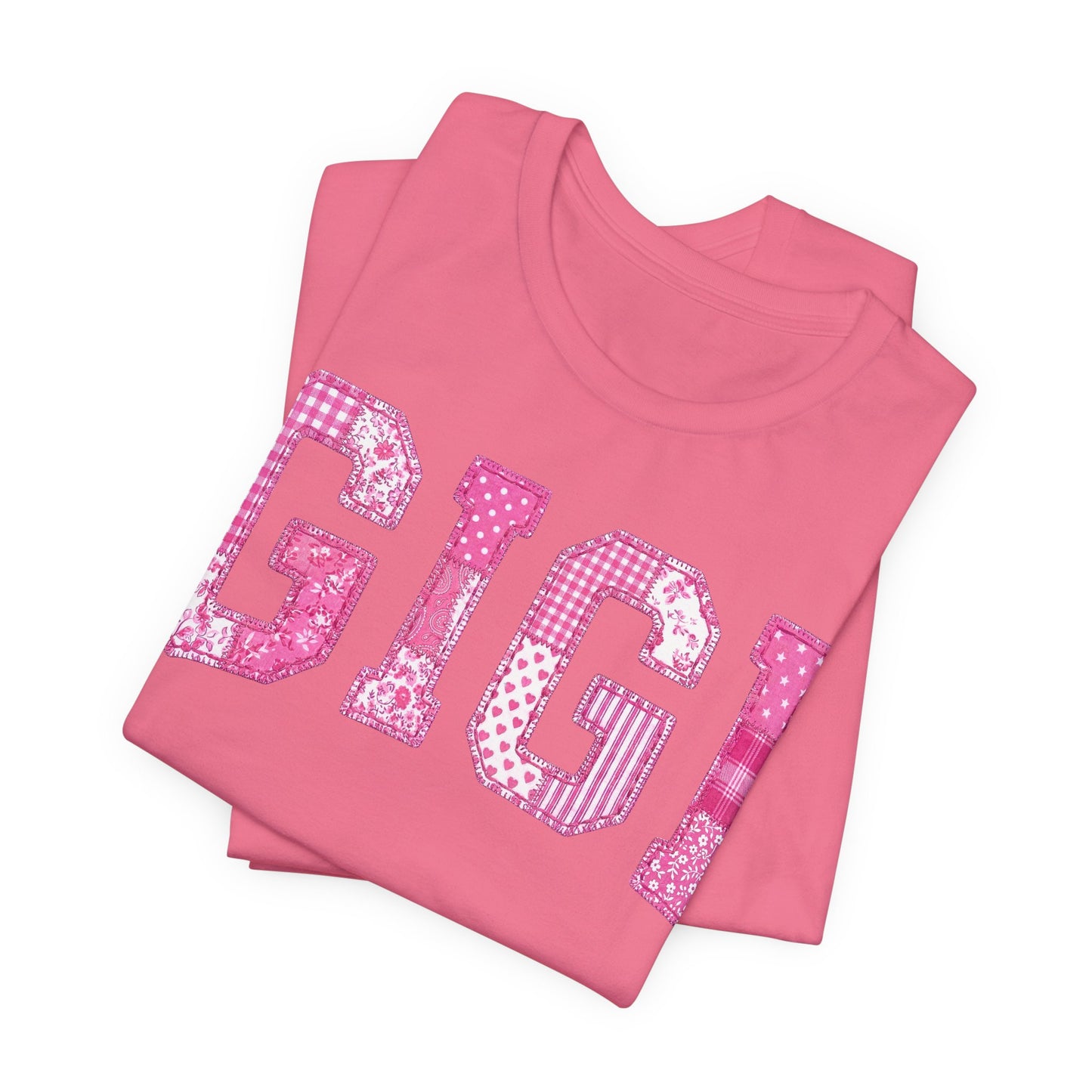 Gigi Pink Glitter Varsity Tee
