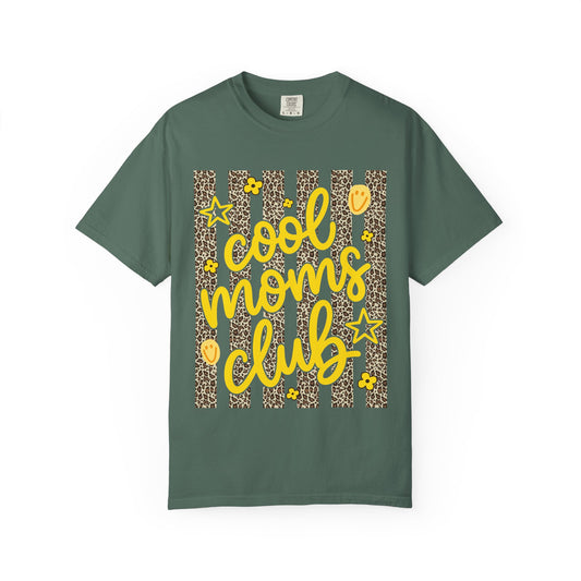 Cool Moms Club T-Shirt — Leopard Stripe Graphic Tee for Stylish Moms