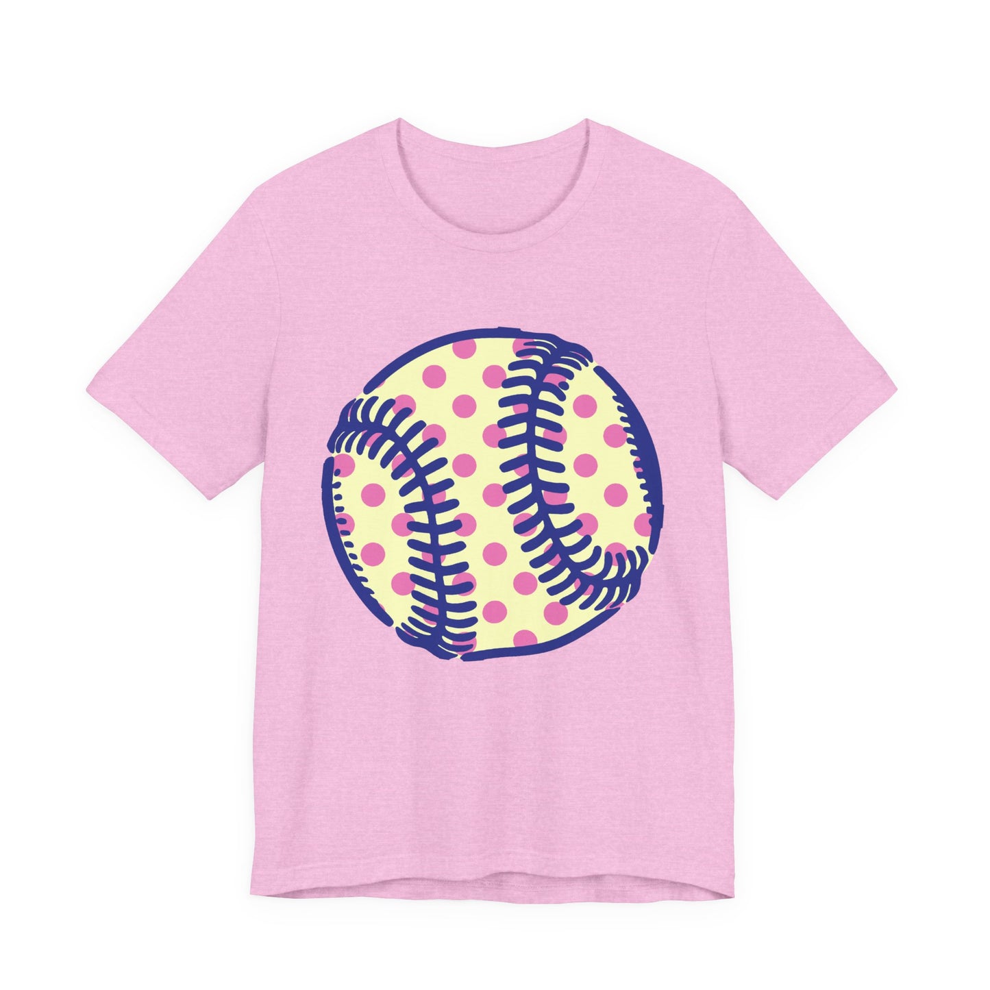 Polka Dot Softball Tee — Cute Pastel Softball Shirt for Players & Fans