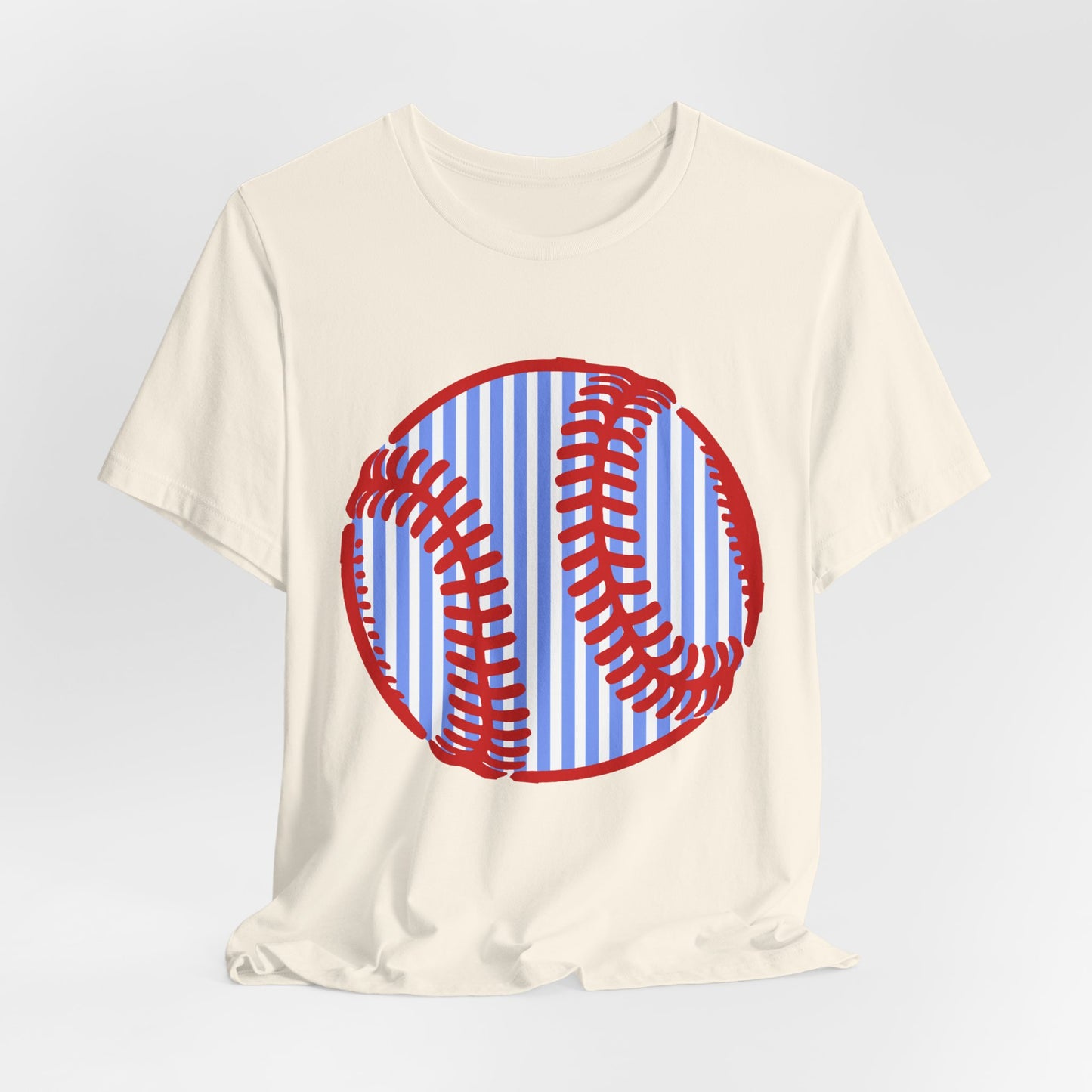 Baseball Stripe Tee — Red Stitch Vintage Baseball Graphic T-Shirt