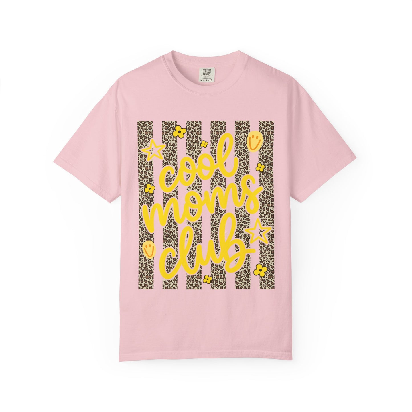 Cool Moms Club T-Shirt — Leopard Stripe Graphic Tee for Stylish Moms