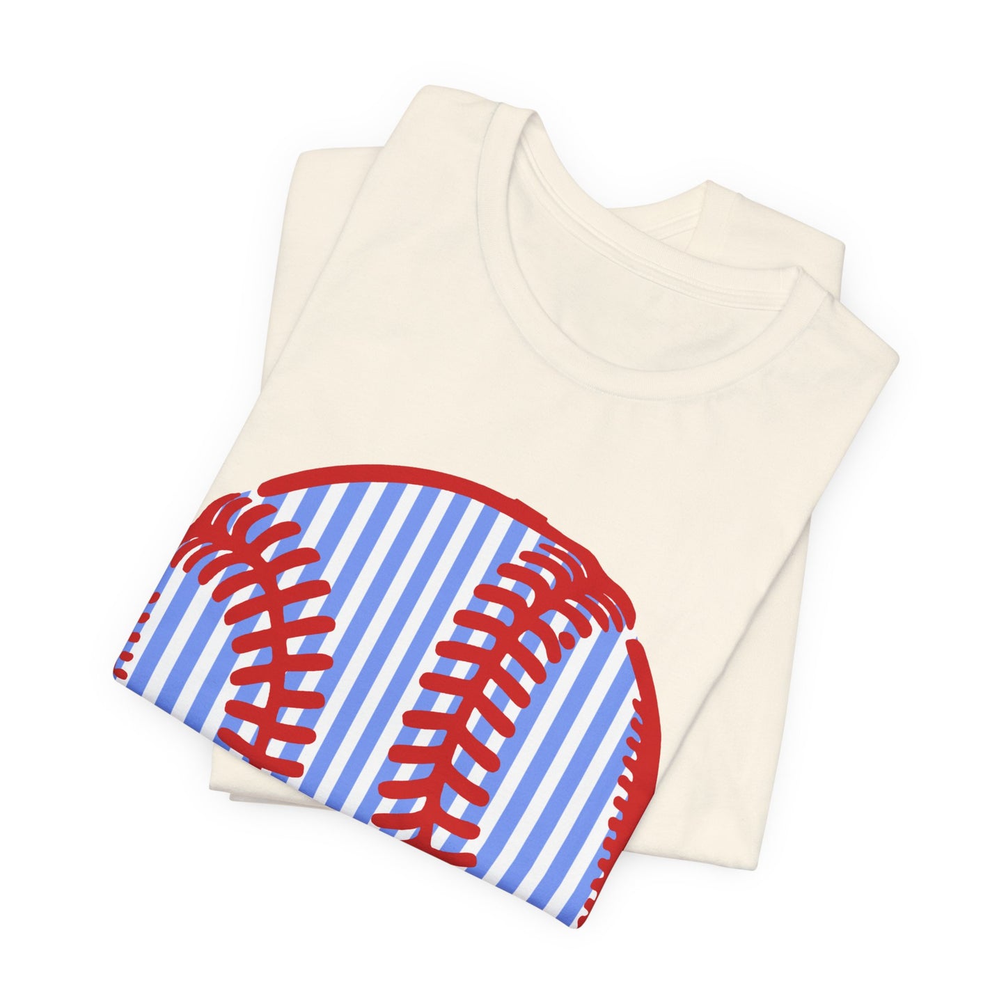 Baseball Stripe Tee — Red Stitch Vintage Baseball Graphic T-Shirt