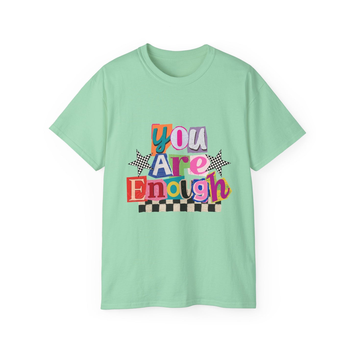 You Are Enough Tee — Positive Retro Graphic Cotton T-Shirt