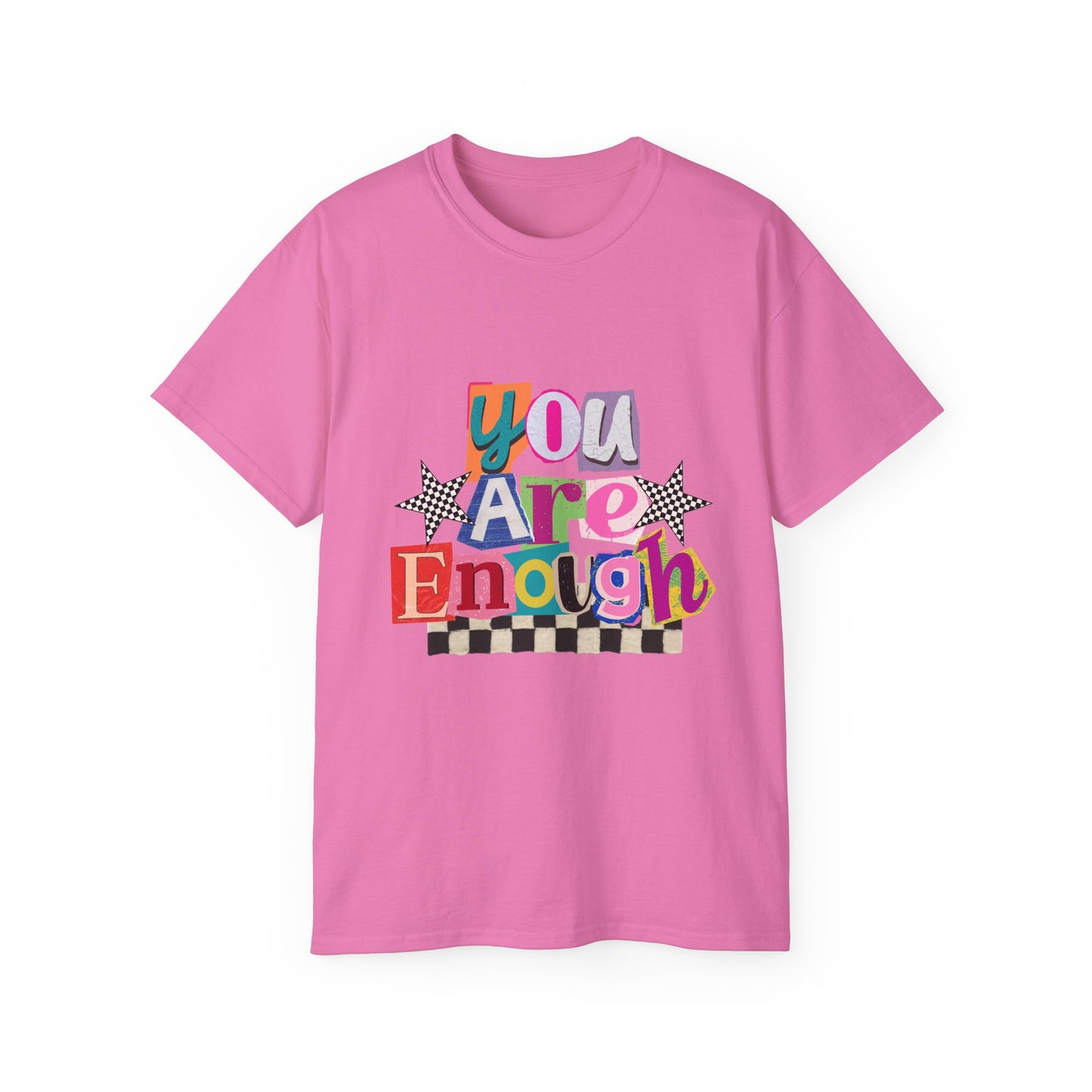 You Are Enough Tee — Positive Retro Graphic Cotton T-Shirt