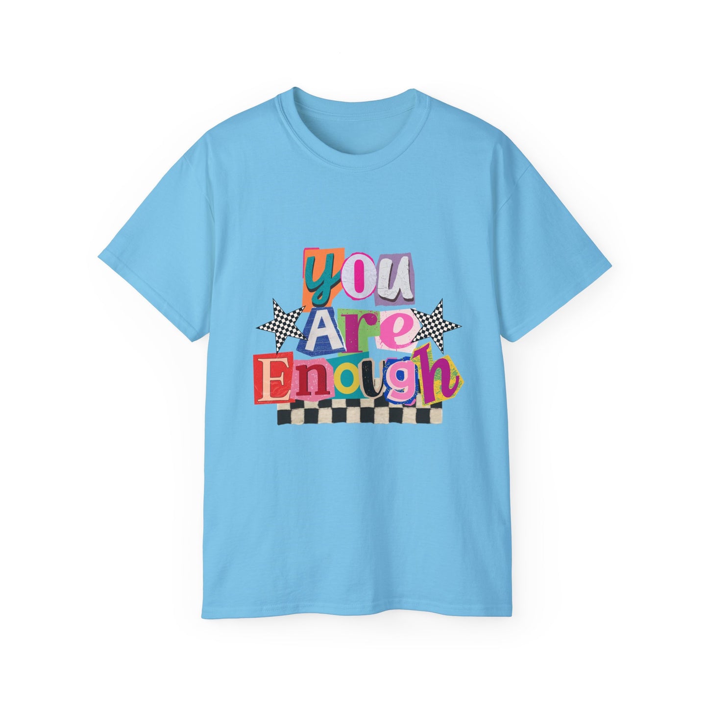 You Are Enough Tee — Positive Retro Graphic Cotton T-Shirt