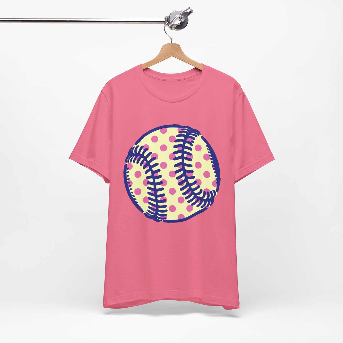 Polka Dot Softball Tee — Cute Pastel Softball Shirt for Players & Fans
