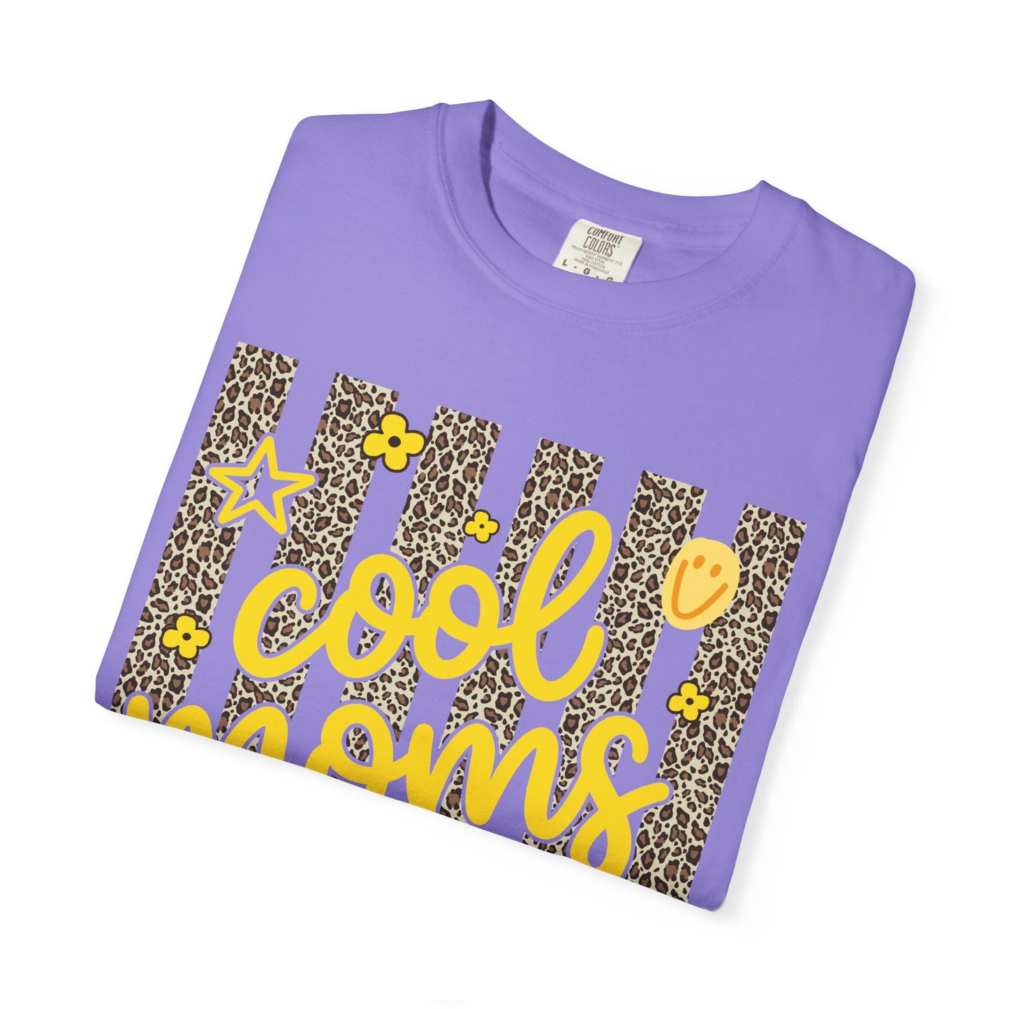 Cool Moms Club T-Shirt — Leopard Stripe Graphic Tee for Stylish Moms