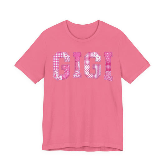 Gigi Pink Glitter Varsity Tee