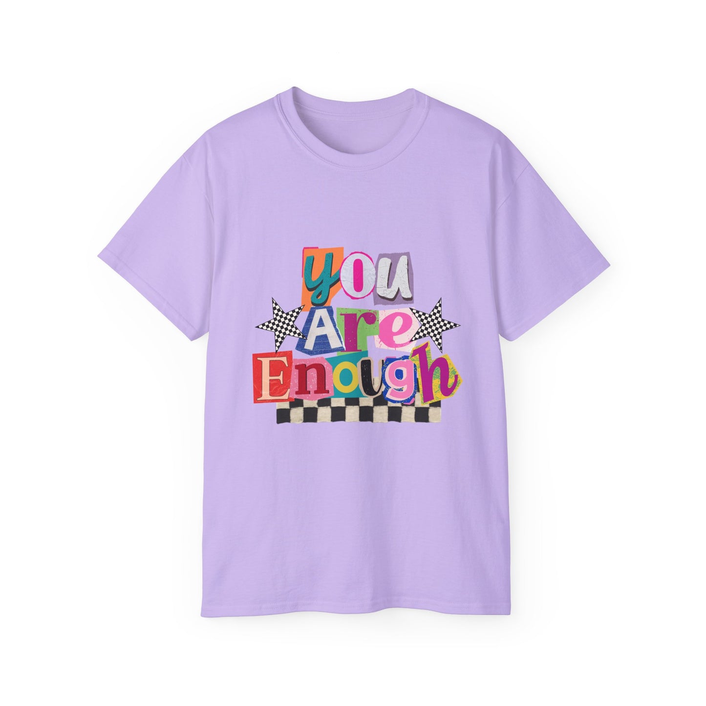 You Are Enough Tee — Positive Retro Graphic Cotton T-Shirt