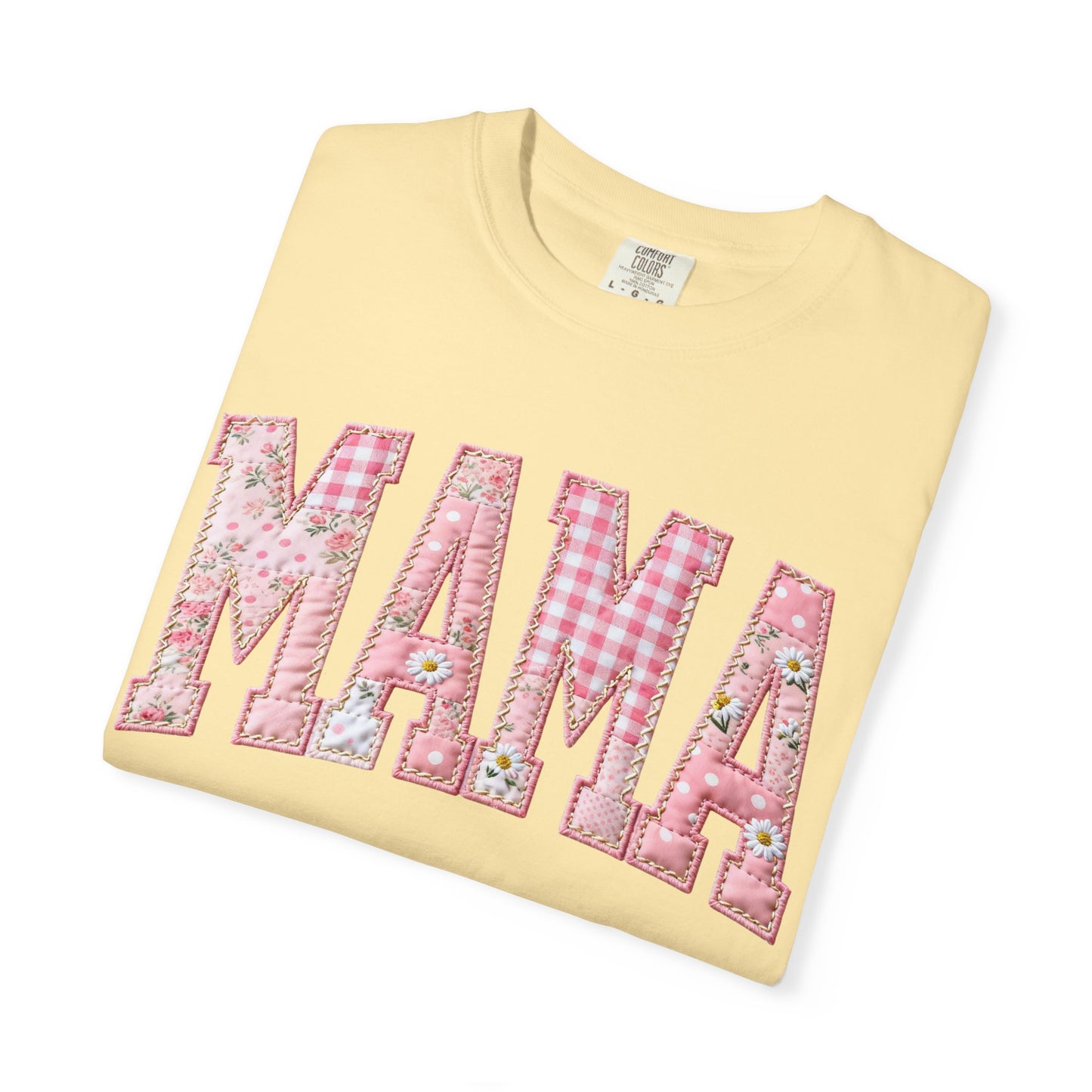 Mama Floral T-Shirt — Pink Plaid & Roses Mother's Day Tee