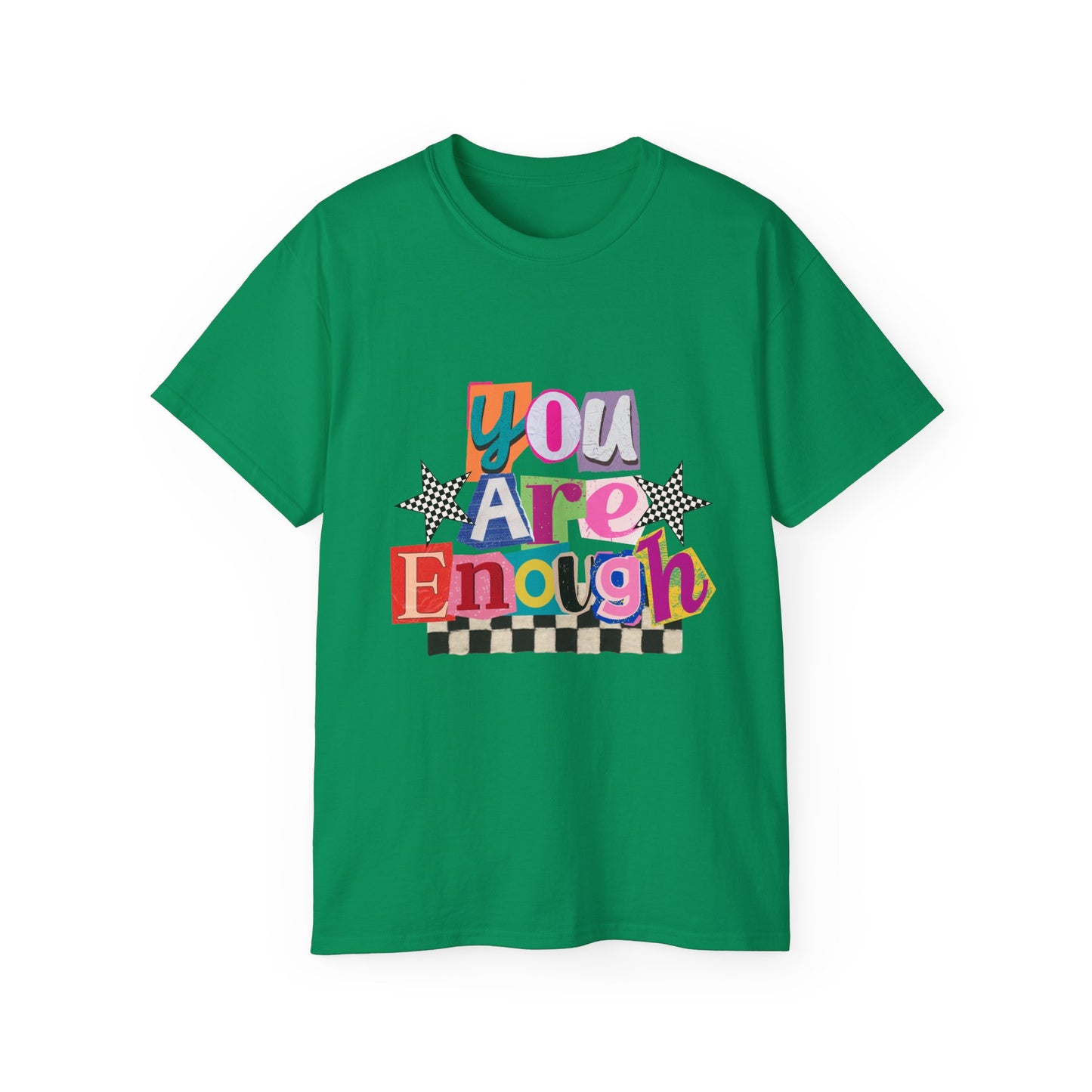 You Are Enough Tee — Positive Retro Graphic Cotton T-Shirt
