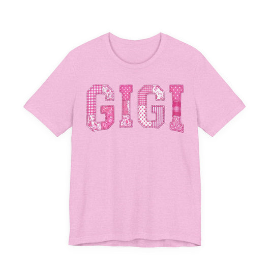 Gigi Pink Glitter Varsity Tee