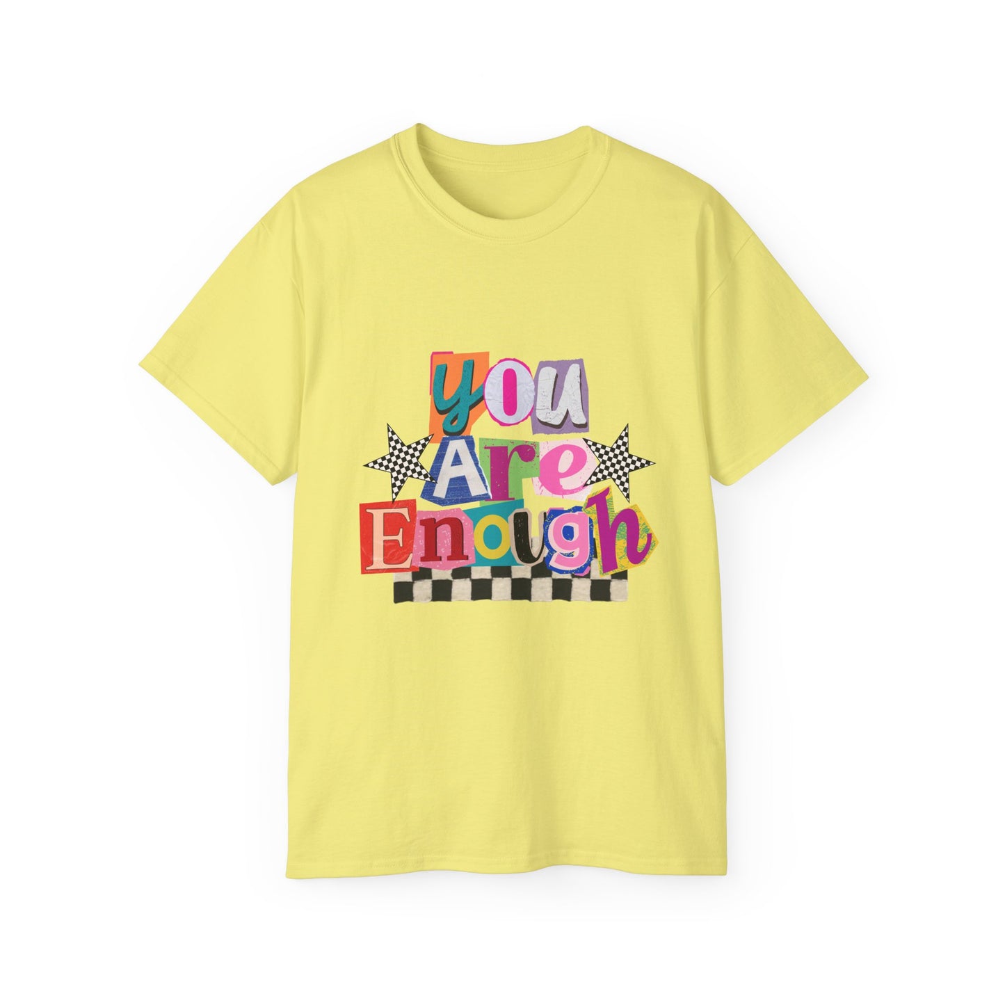 You Are Enough Tee — Positive Retro Graphic Cotton T-Shirt