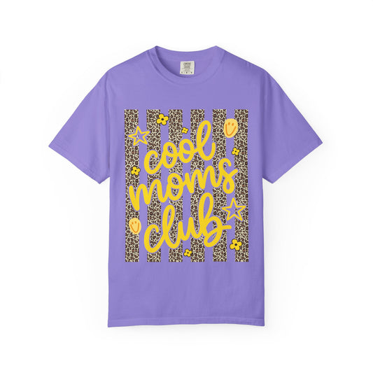 Cool Moms Club T-Shirt — Leopard Stripe Graphic Tee for Stylish Moms