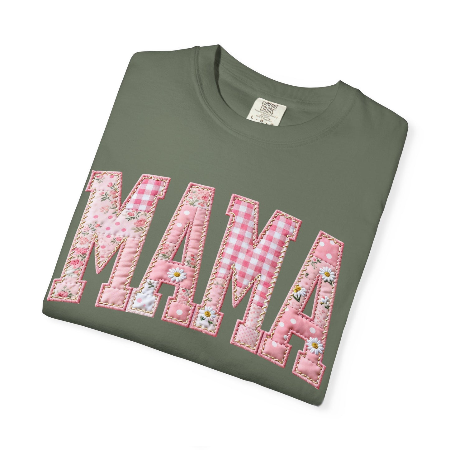 Mama Floral T-Shirt — Pink Plaid & Roses Mother's Day Tee