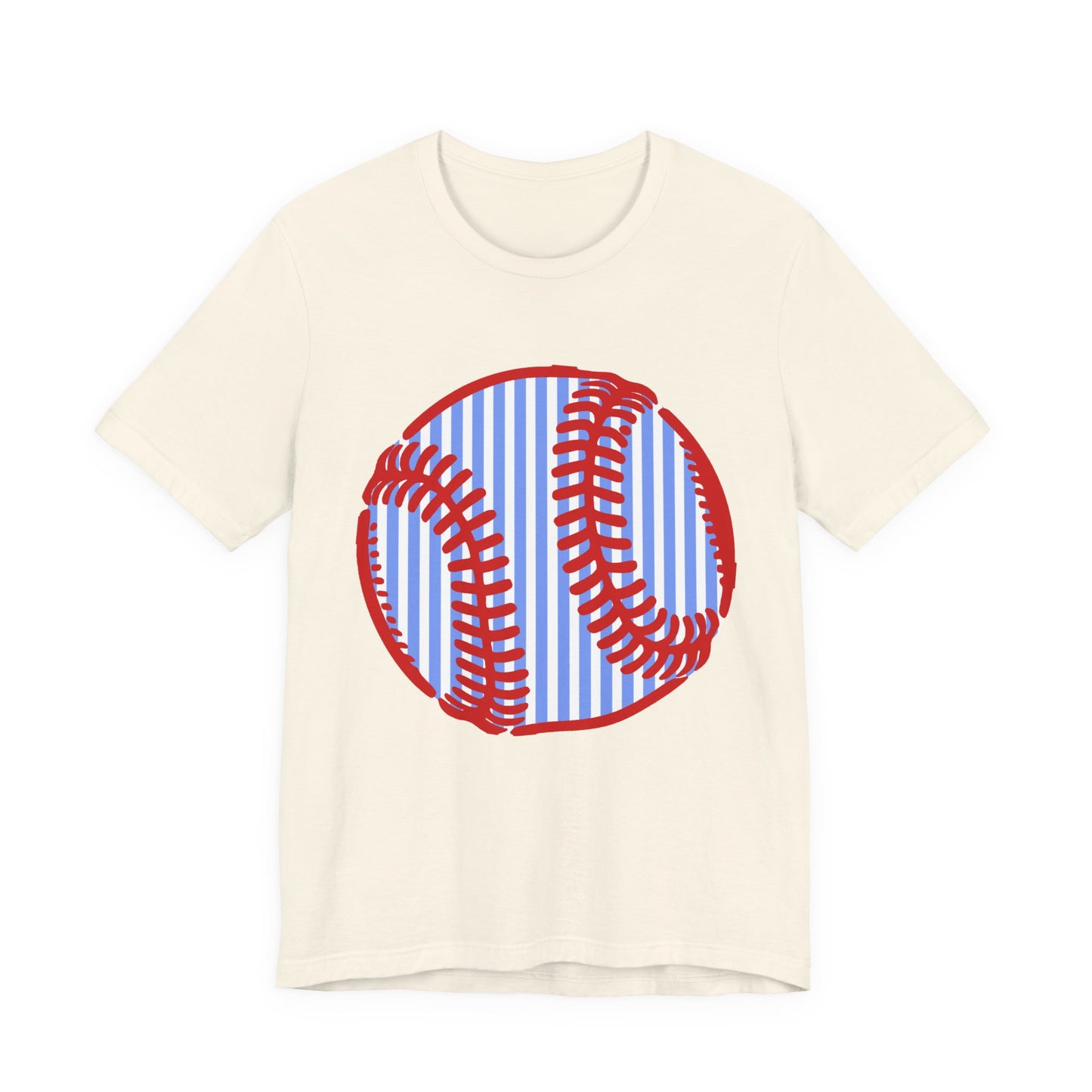 Baseball Stripe Tee — Red Stitch Vintage Baseball Graphic T-Shirt