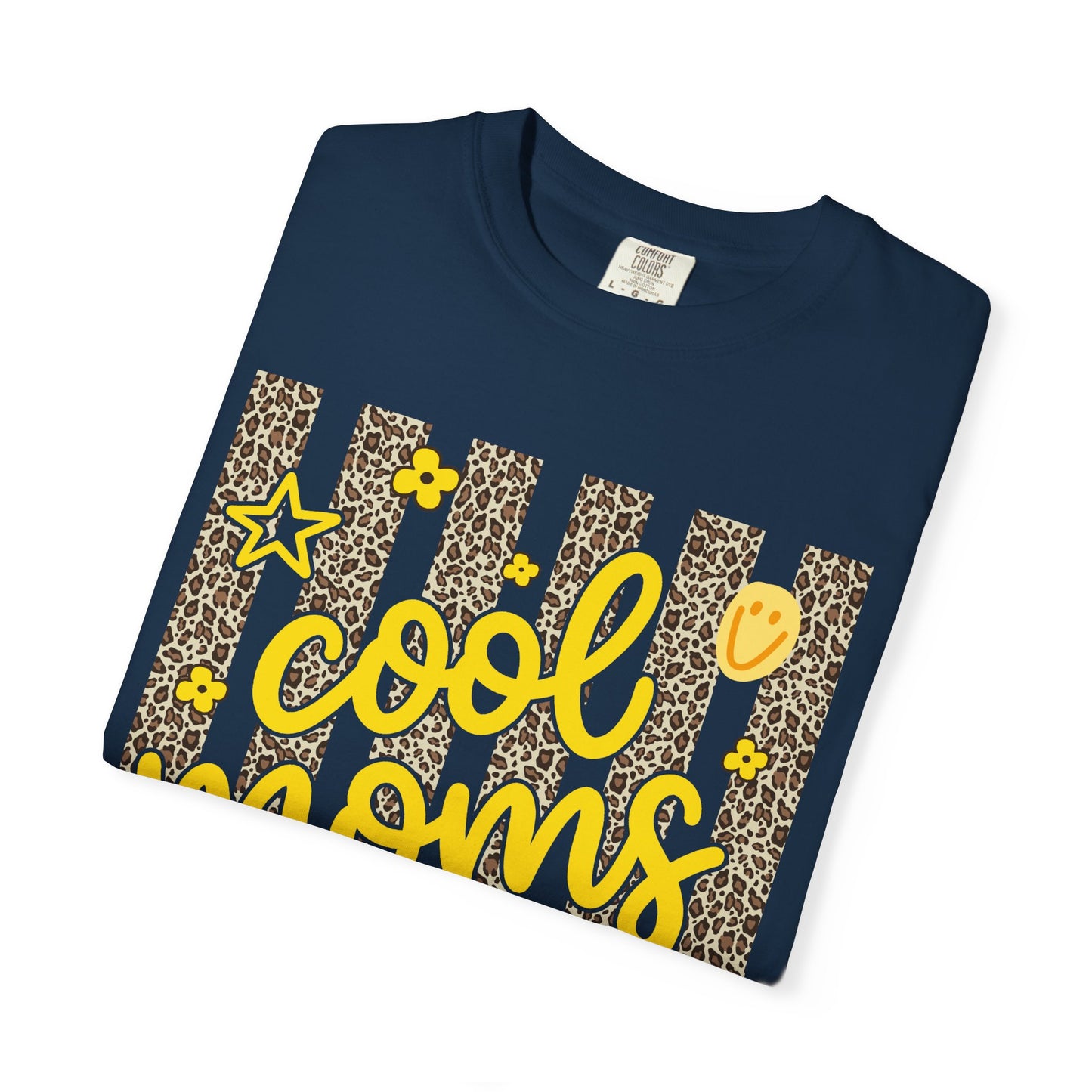 Cool Moms Club T-Shirt — Leopard Stripe Graphic Tee for Stylish Moms