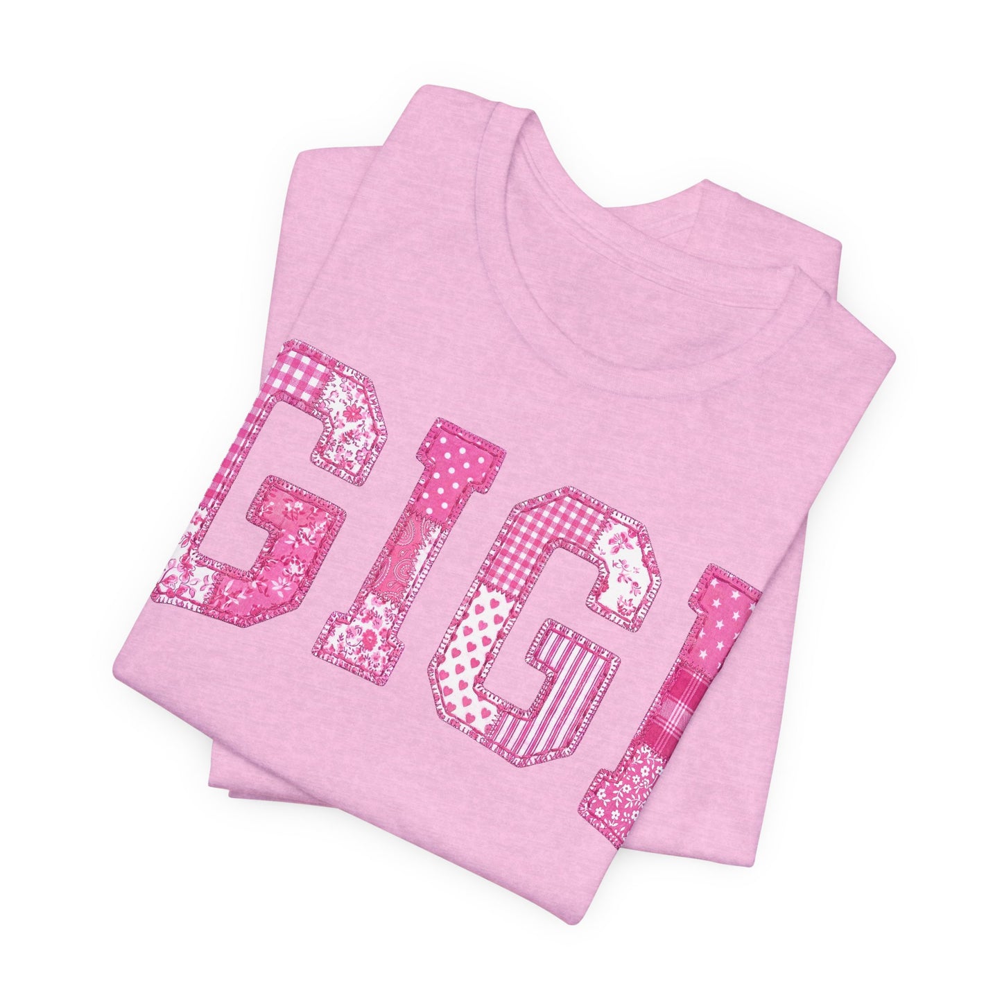 Gigi Pink Glitter Varsity Tee