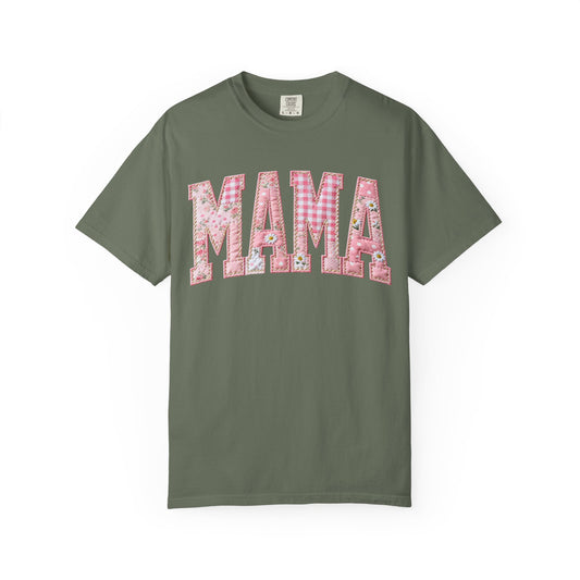 Mama Floral T-Shirt — Pink Plaid & Roses Mother's Day Tee